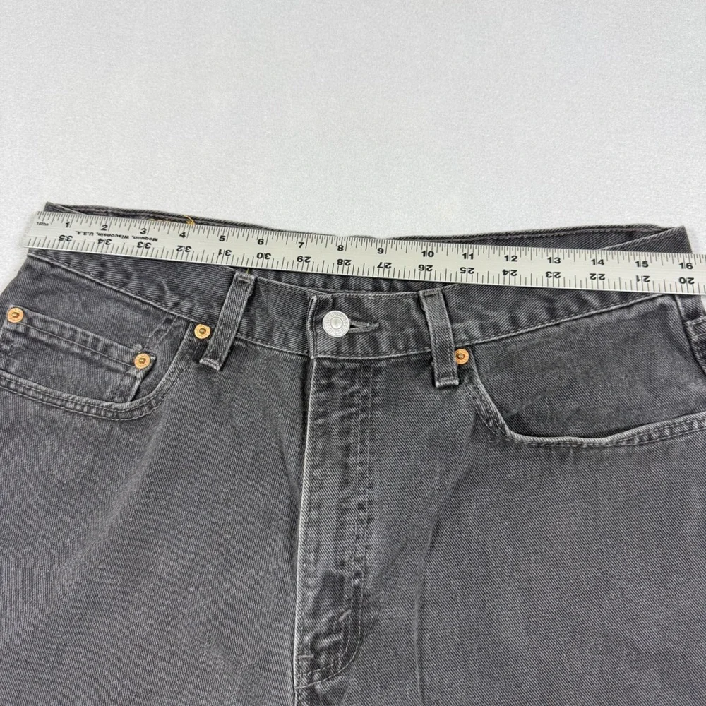 Levis 550 Relaxed Fit Jeans Mens 34x34 Faded Black Made in USA Vintage Denim